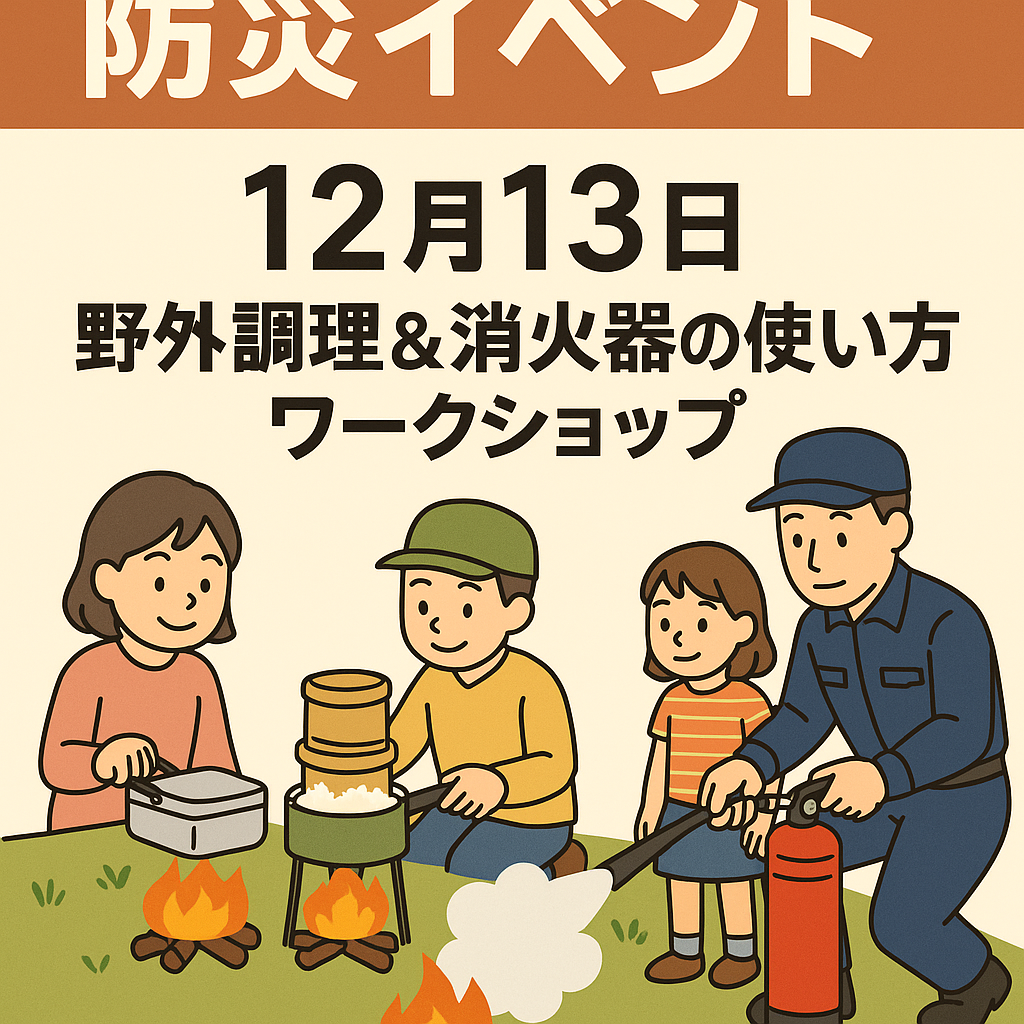 【12月13日】火を扱える人になる野外調理&amp;消火器の使い方ワークショップ